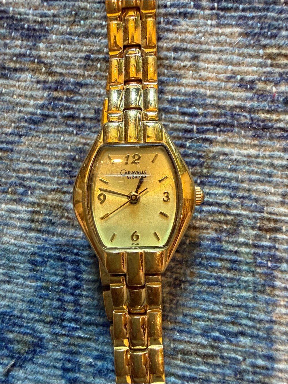 Bulova Gold Tone Linked Bracelet Ladies Watch